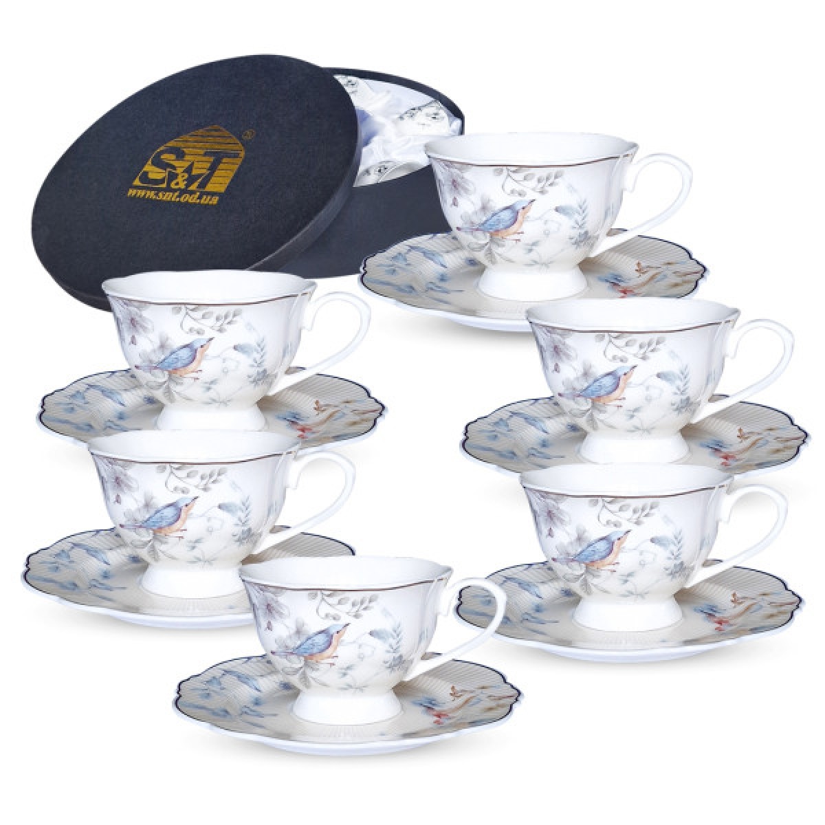 Кофейный сервиз "Dayton Blue" 12пр. (80 мл, 12 см) 1994-00 Кофейный сервиз "Dayton Blue" 12пр. (80 мл, 12 см) 1994-00