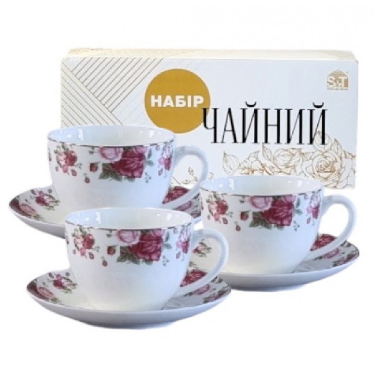 Сервіз чайний 12пр. Вінтаж (чашка -240мл.,блюдце-15 см) 1753-11 Сервіз чайний 12пр. Вінтаж (чашка -240мл.,блюдце-15 см) 1753-11