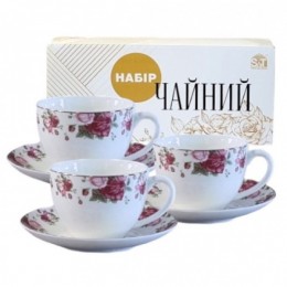 Сервіз чайний 12пр. Вінтаж (чашка -240мл.,блюдце-15 см) 1753-11 