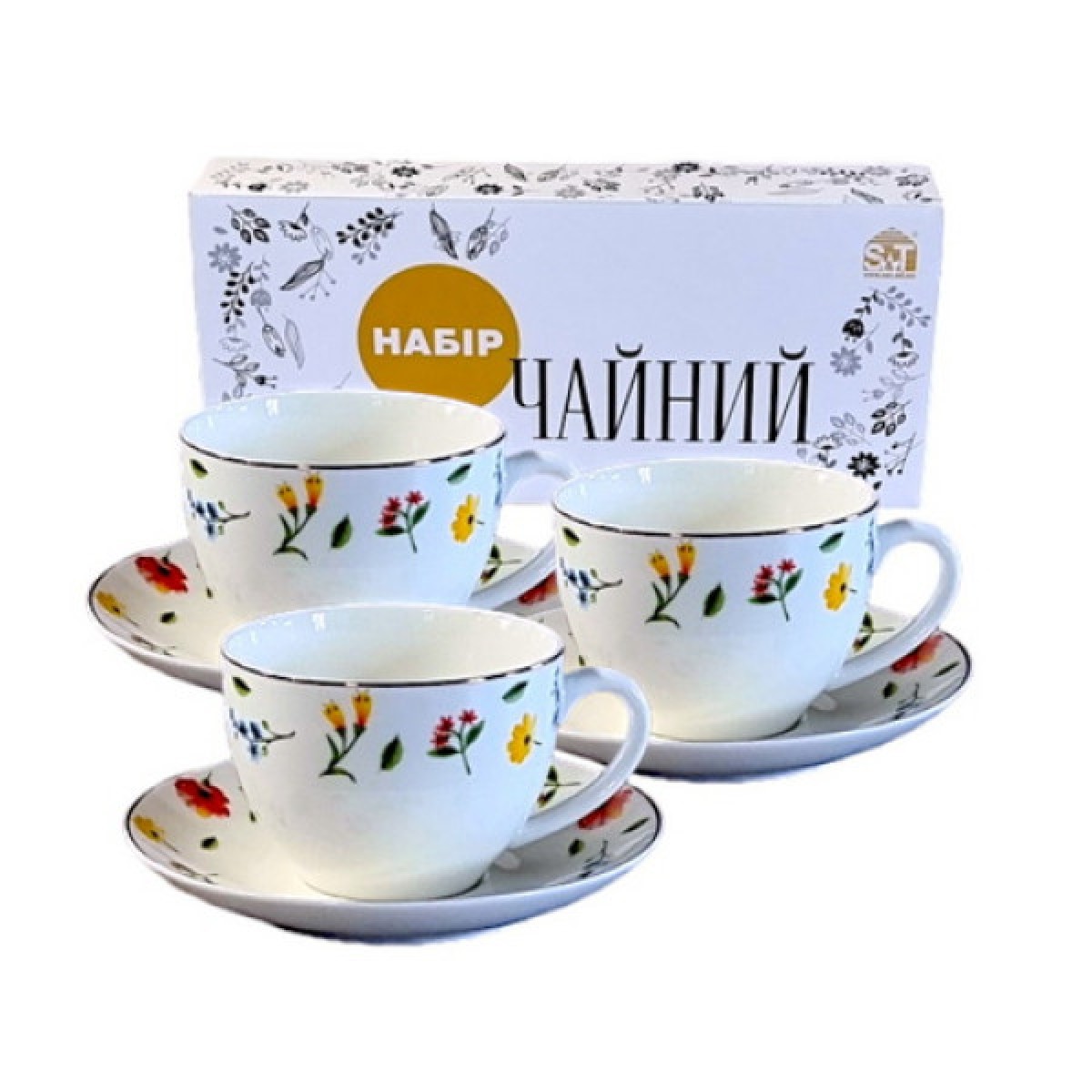 Сервіз чайний 12пр. Арт (чашка -240мл.,блюдце-15 см) 1753-14