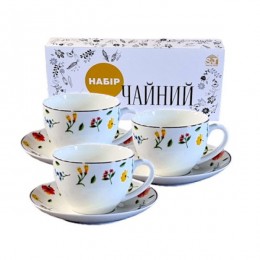  Сервіз чайний 12пр. Арт (чашка -240мл.,блюдце-15 см) 1753-14