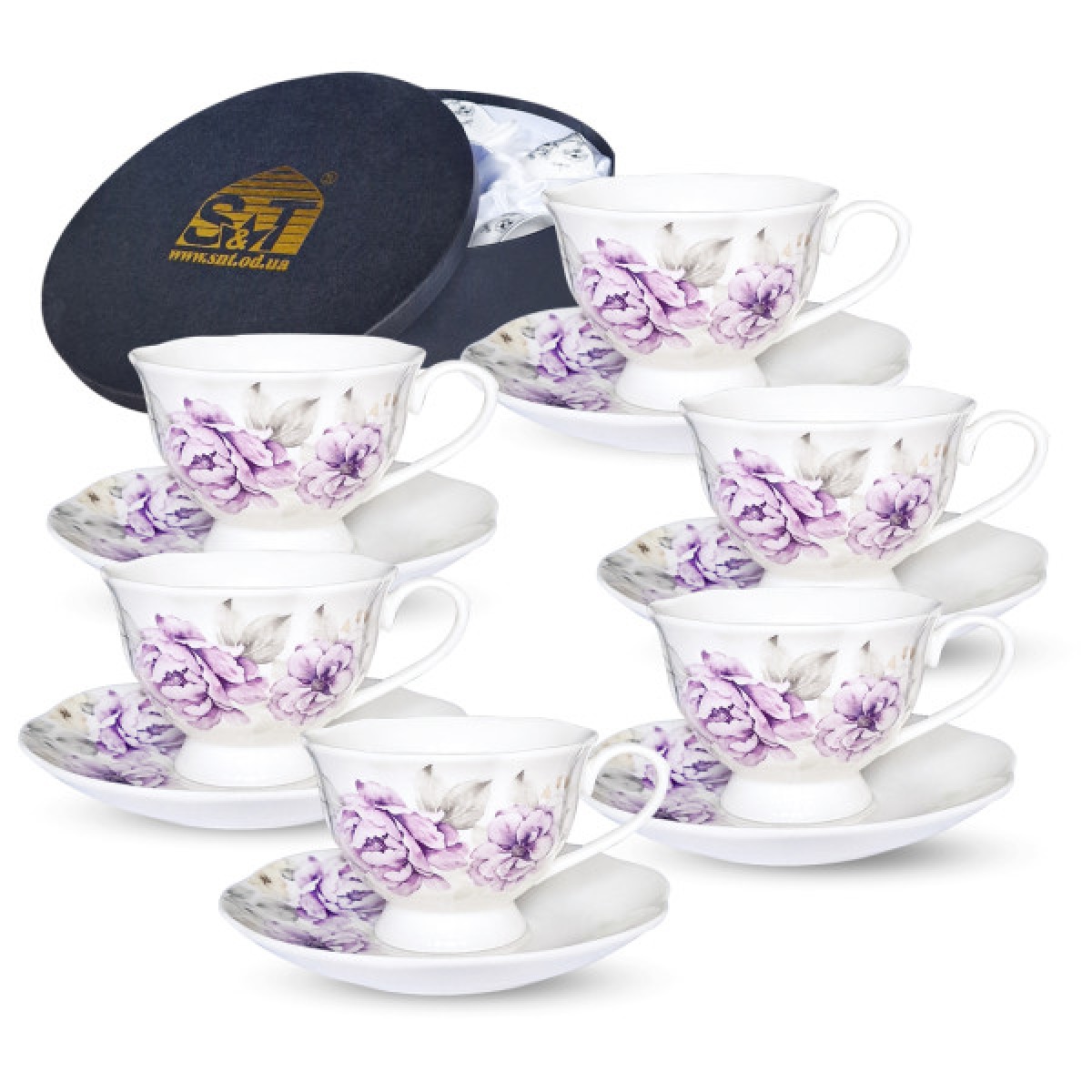 Кофейный сервиз "Sawyer Rose" 12пр. (80 мл, 12 см) 1993-00 Кофейный сервиз "Sawyer Rose" 12пр. (80 мл, 12 см) 1993-00