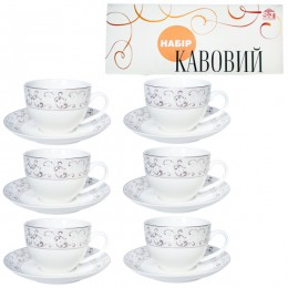  Сервіз кавовий 12пр. Констанція (чашка 110мл, блюдце 13см) 1453-2