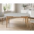 Стіл ALBERTO CERAMIC 160(200)*90 бежевий мат/дерево