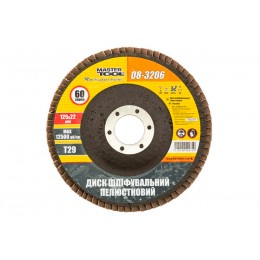 Круг лепестковый торцевой Mastertool 125 мм x Р60 изогнутый (08-3206) Круг лепестковый торцевой Mastertool 125 мм x Р60 изогнутый (08-3206)