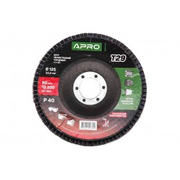 Круг лепестковый торцевой Apro 125 мм x Р40 цирконий прямой (830473) Круг лепестковый торцевой Apro 125 мм x Р40 цирконий прямой (830473)