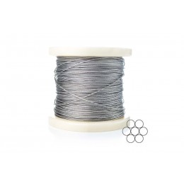 Трос нержавеющий Apro 1мм x 200м (1x7) DIN 3052 (WR-G30521N) (200 шт.)