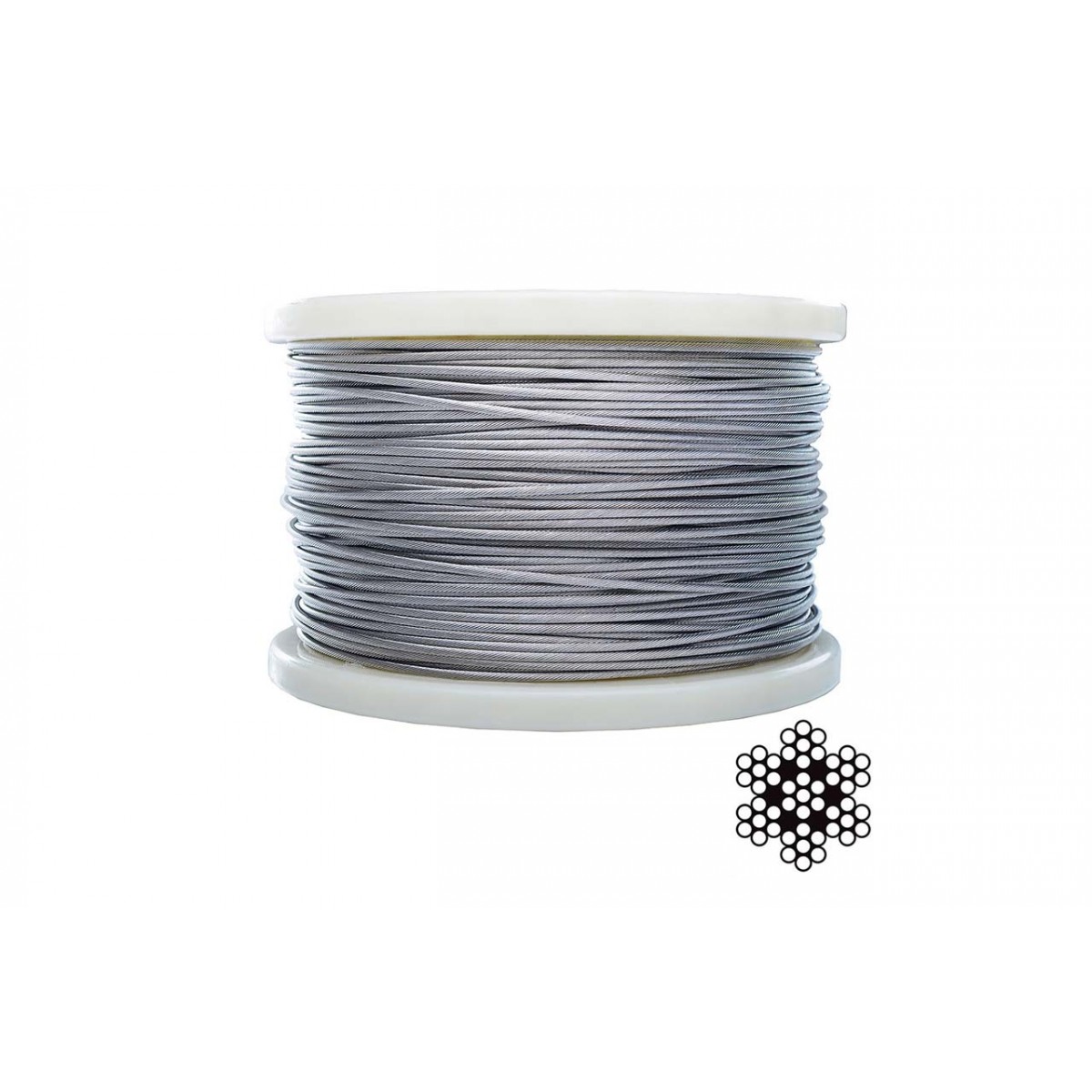 Трос нержавеющий Apro 3мм x 200м (6х7+1x7) DIN 3055 (WR-G3N) (200 шт.)