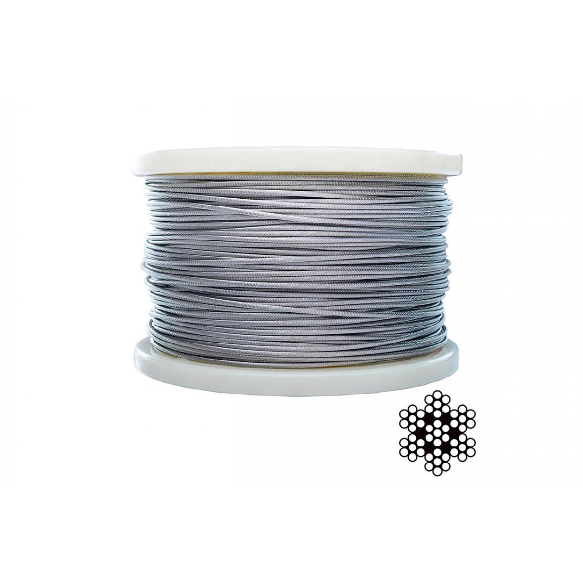 Трос нержавеющий Apro 4мм x 200м (6х7+1x7) DIN 3055 (WR-G4N) (200 шт.)