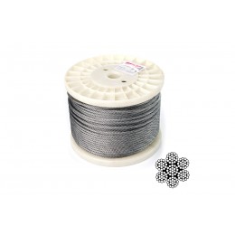 Трос нержавеющий Apro 6мм x 100м (6х19+1x19) DIN 3060 (WR-G6N) (100 шт.)