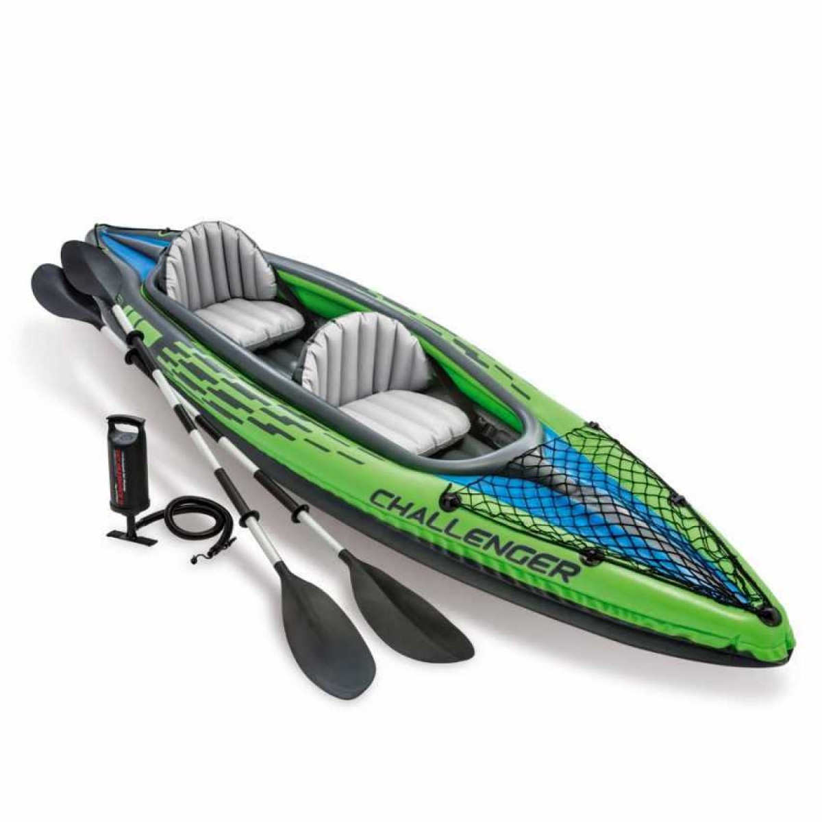Intex 68306 (351 x 76 x 38см) Надувная лодка-байдарка Challenger K2 Kayak, двухместная Intex 68306 (351 x 76 x 38см) Надувная лодка-байдарка Challenger K2 Kayak, двухместная