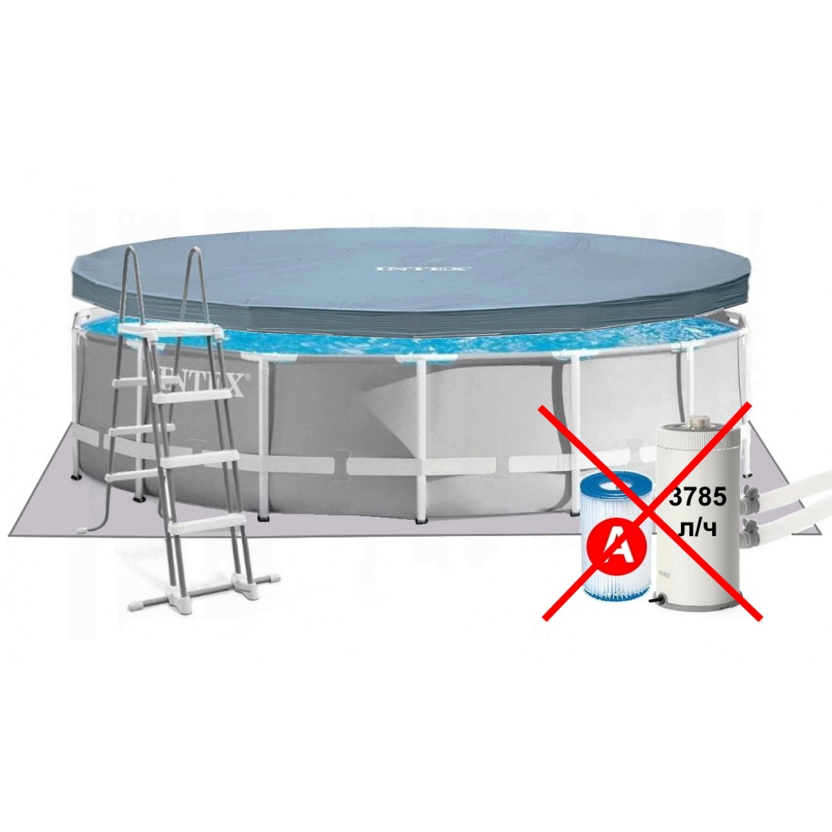 Intex 26726-1 New (Диаметр 457 x Высота 122см) Каркасный бассейн Prism Frame Pool