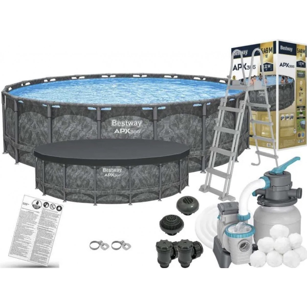 Bestway 561KE (Диаметр 610 x Высота 132см) Каркасный бассейн Power Steel Frame Bestway 561KE (Диаметр 610 x Высота 132см) Каркасный бассейн Power Steel Frame