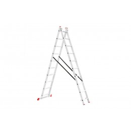 Лестница 2-х раскладная Intertool 4810 мм х 2x10 ступеней (LT-0210) алюминиевая Лестница 2-х раскладная Intertool 4810 мм х 2x10 ступеней (LT-0210) алюминиевая