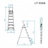 Стремянка Intertool 6 ступеней 1280 мм (LT-1006) алюминиевая 