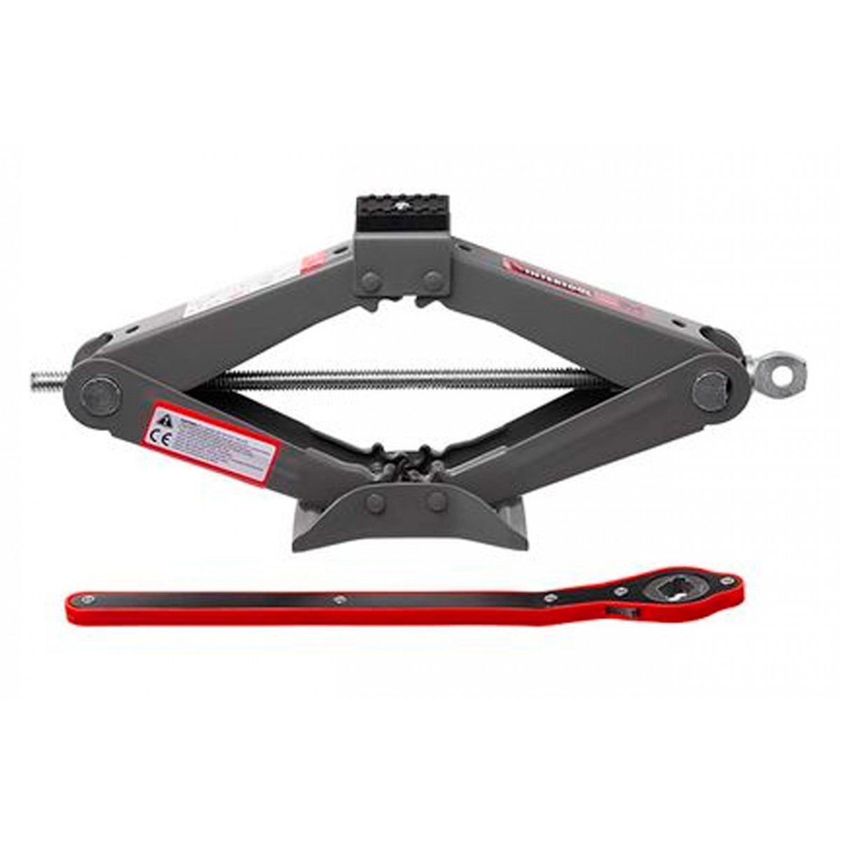 Домкрат механический Intertool 1.5т x 90-370мм ромбовидный с трещоткой (GT0183)