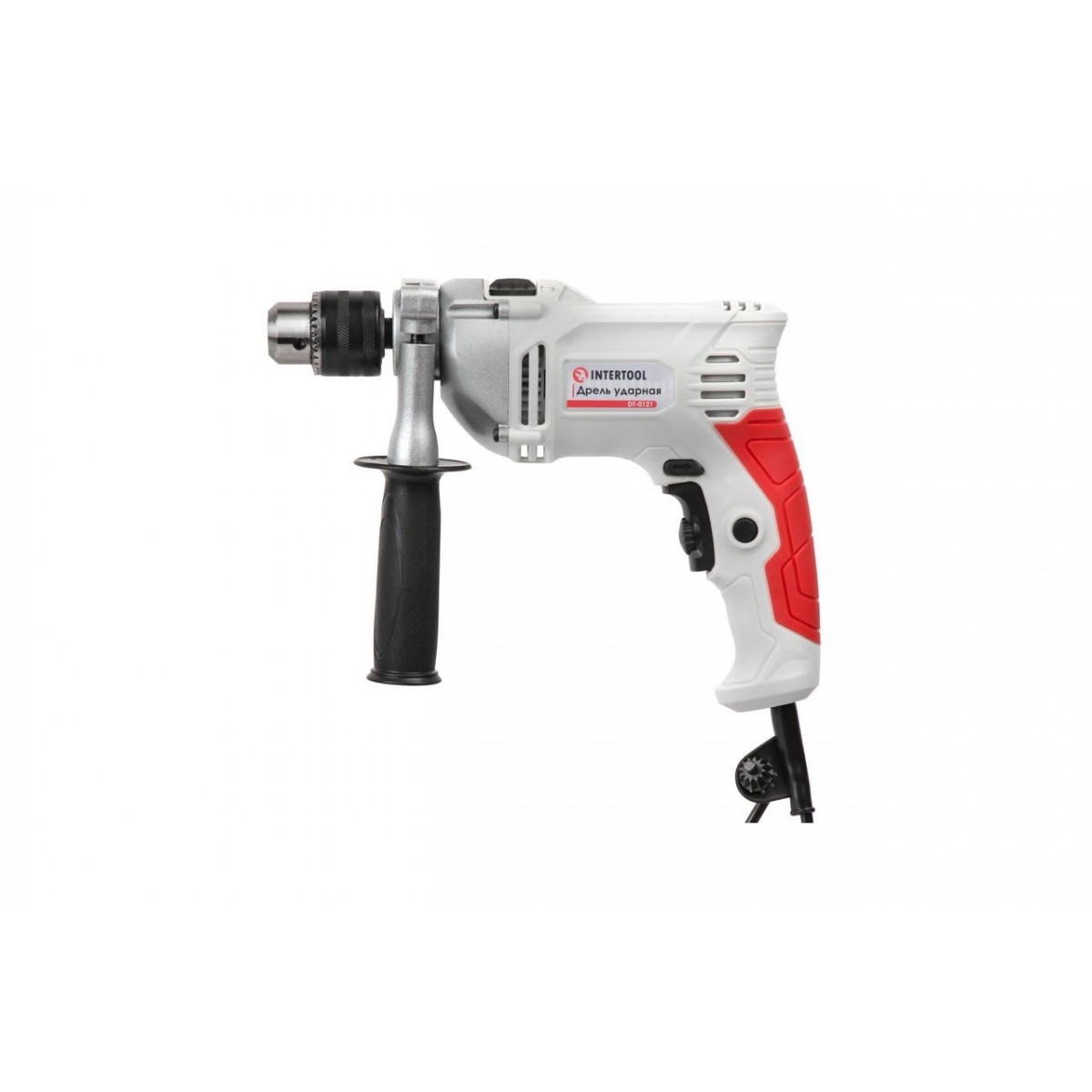 Дрель ударная Intertool 950 Вт (DT-0121) 2800 об/мин, 1.5-13мм, реверс, металлический корпус редуктора Дрель ударная Intertool 950 Вт (DT-0121) 2800 об/мин, 1.5-13мм, реверс, металлический корпус редуктора