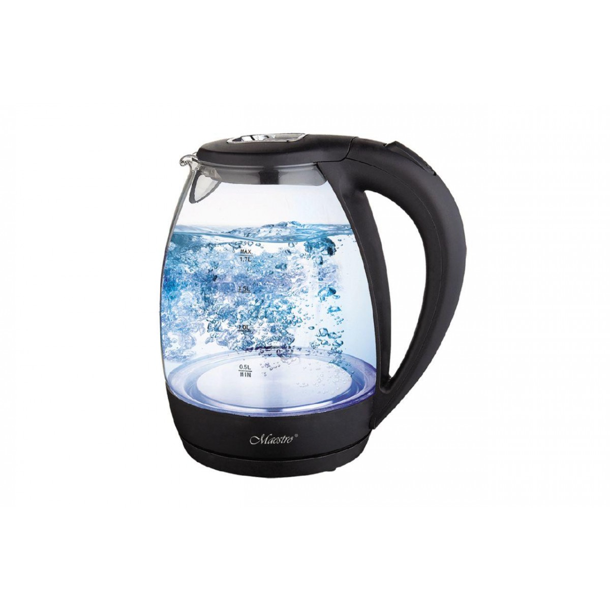 Электрочайник Maestro MR-061 стекло черный (MR-061-BLACK) подсветка