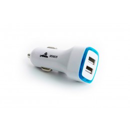 Автомобильное зарядное устройство 12 Atelie 2 USB x 5V x 2.1A квадрат белый (951805)