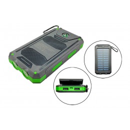 Павербанк солнечный 16000 mAh с фонарём и компасом (ударопрочный влагозащита) (1122-200)