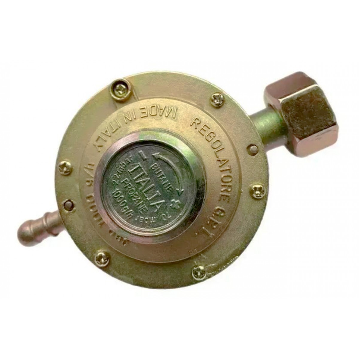 Редуктор газовый ITALIA 1кг/ч пропан-бутан с регулировкой MADE IN ITALY (ATF-0123)