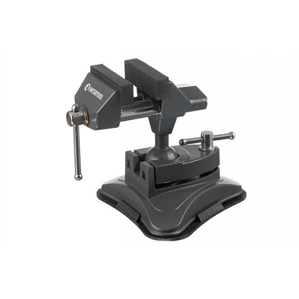 Тиски шарнирные Intertool 70мм x 360° вакуумное крепление (HT-0096)