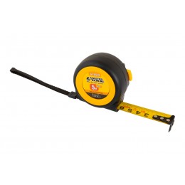 Рулетка Mastertool 5м x 19мм магнит обрезиненная автостоп (61-0519)