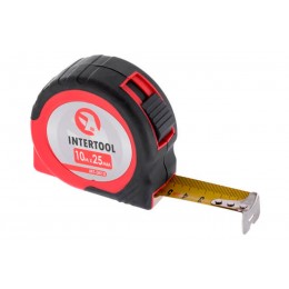 Рулетка Intertool 10 м х 25 мм автостоп (MT-0410)
