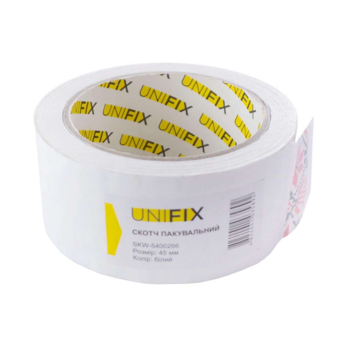 Скотч Unifix 45 мм x 80 м x 40 мкм белый (SKW-5400266)