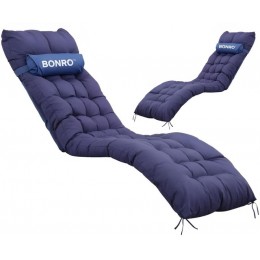 Подушка матрац для шезлонга 155х55х5 Bonro B-02 синя Подушка матрац для шезлонга 155х55х5 Bonro B-02 синя