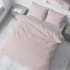 Постельное белье "LeLIT",Микрофибра,Розовый с Серым,Евро P-0132