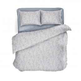 Постельное белье "LeLIT", Бязь, Серый с Белым, Полутораспальный, B-1137