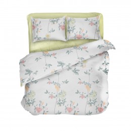 Постельное белье "LeLIT", Поплин, Зеленый с Белым, Полутораспальный, L-2043