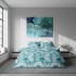 Постельное белье "LeLIT",Микрофибра,Темно-Бирюзовый,Полтораспальный P-0136