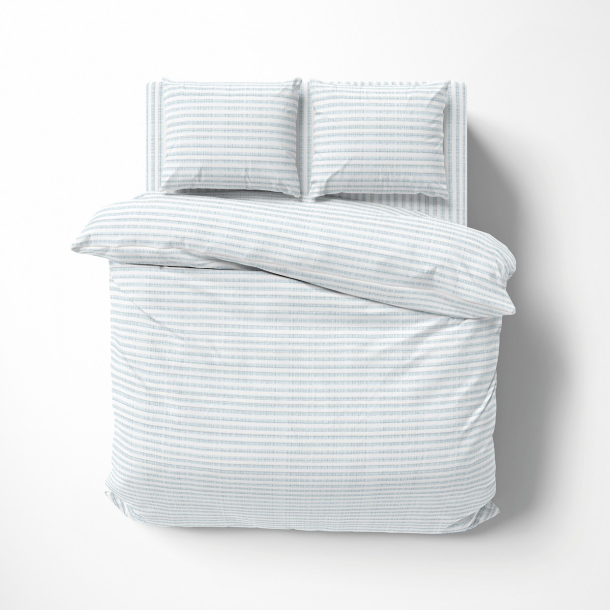 Постельное белье “LeLIT”, Бязь,Голубой с Белым,Полтораспальный, B-1167