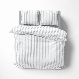 Постельное белье “LeLIT”, Бязь,Серый-Белый, Полутораспальный B-1175