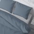 Постельное белье "LeLIT", Микрофибра, Серый с синим, Семейный, P-0124