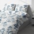 Постельное белье "LeLIT",Микрофибра,Молочный с Голубой,Семейный P-0141