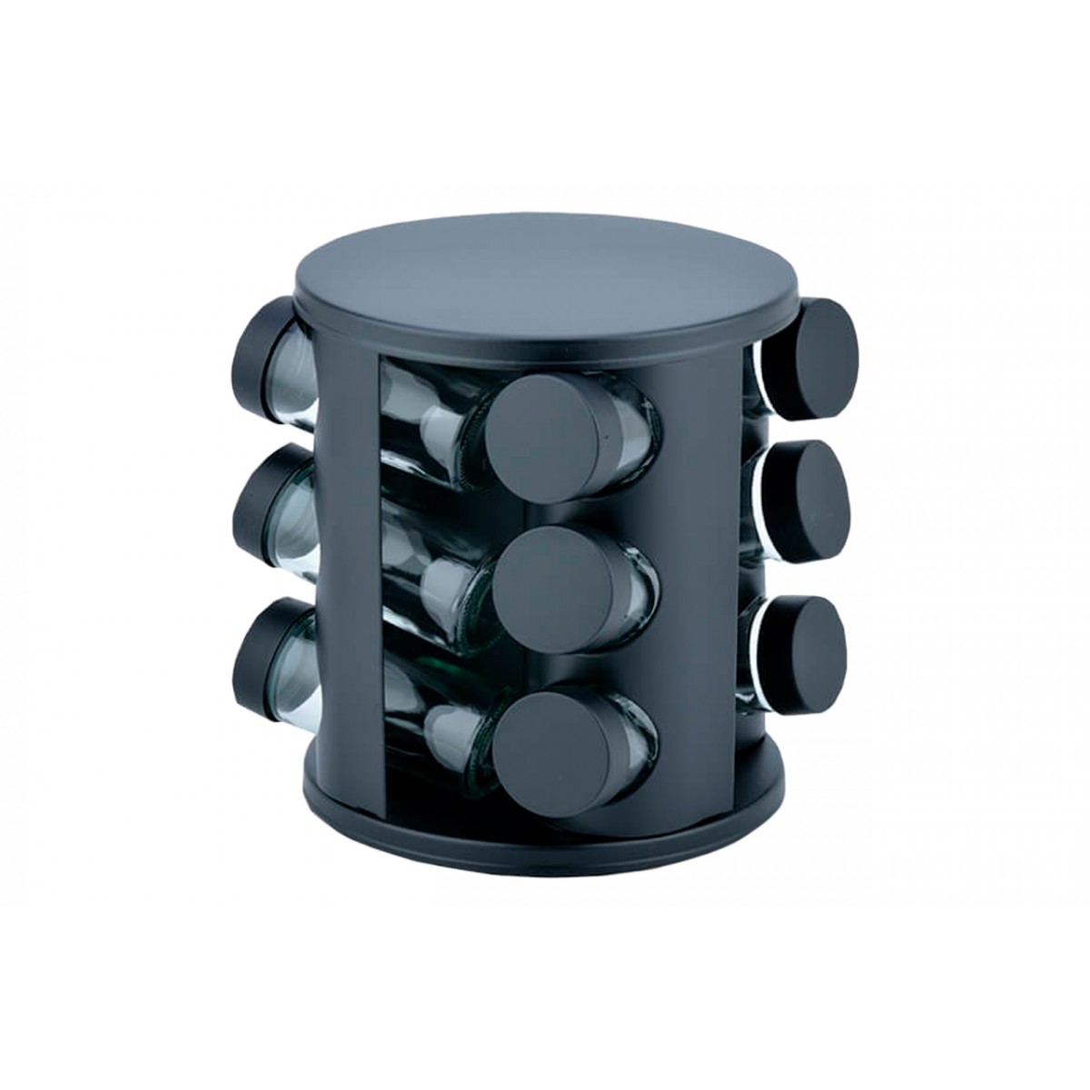 Набор емкостей для специй Maestro 100мл черный (12шт) (MR-1725-BLACK)