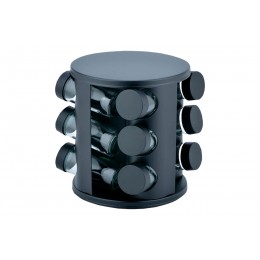 Набор емкостей для специй Maestro 100мл черный (12шт) (MR-1725-BLACK)