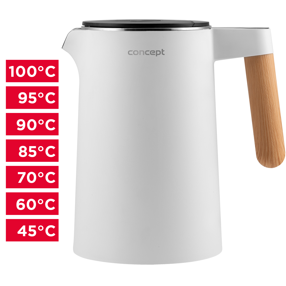 Чайник из нержавеющей стали Salt & Pepper Concept RK3300 на 1,5 л Белый