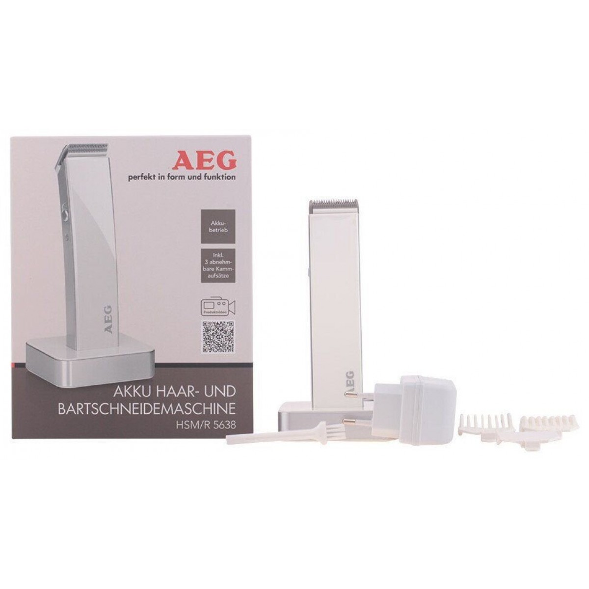 Машинка для стрижки AEG HSM/R 5638 белый Машинка для стрижки AEG HSM/R 5638 белый