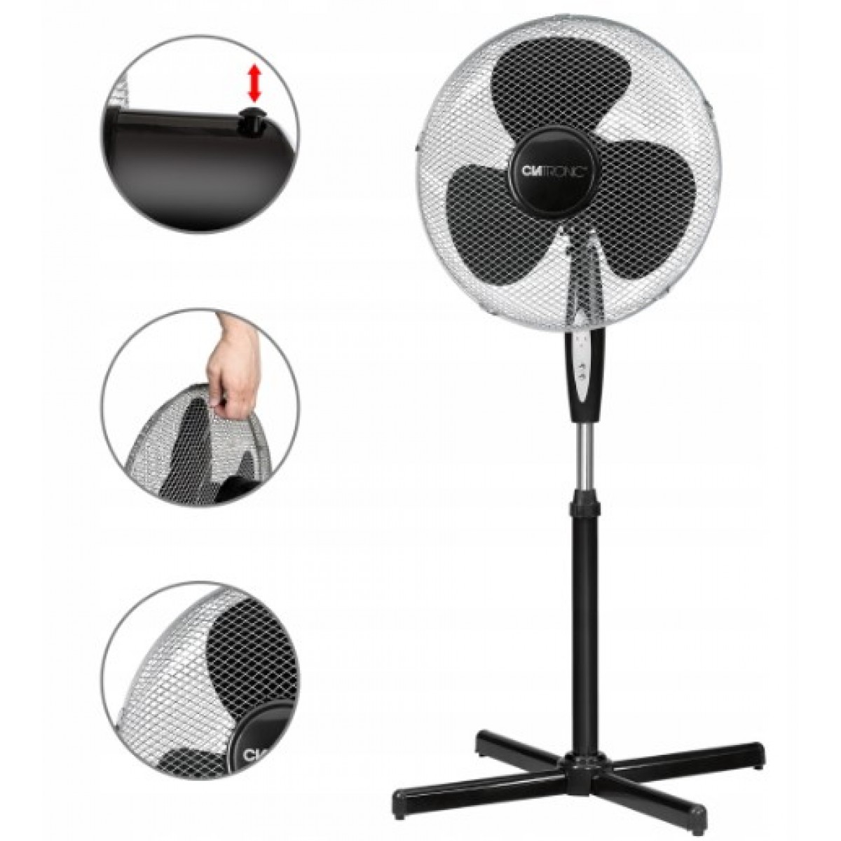Вентилятор черный Clatronic VL 3741 S