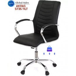 Крісло АКЛАС ST35 TILT Чорний (PU Black)