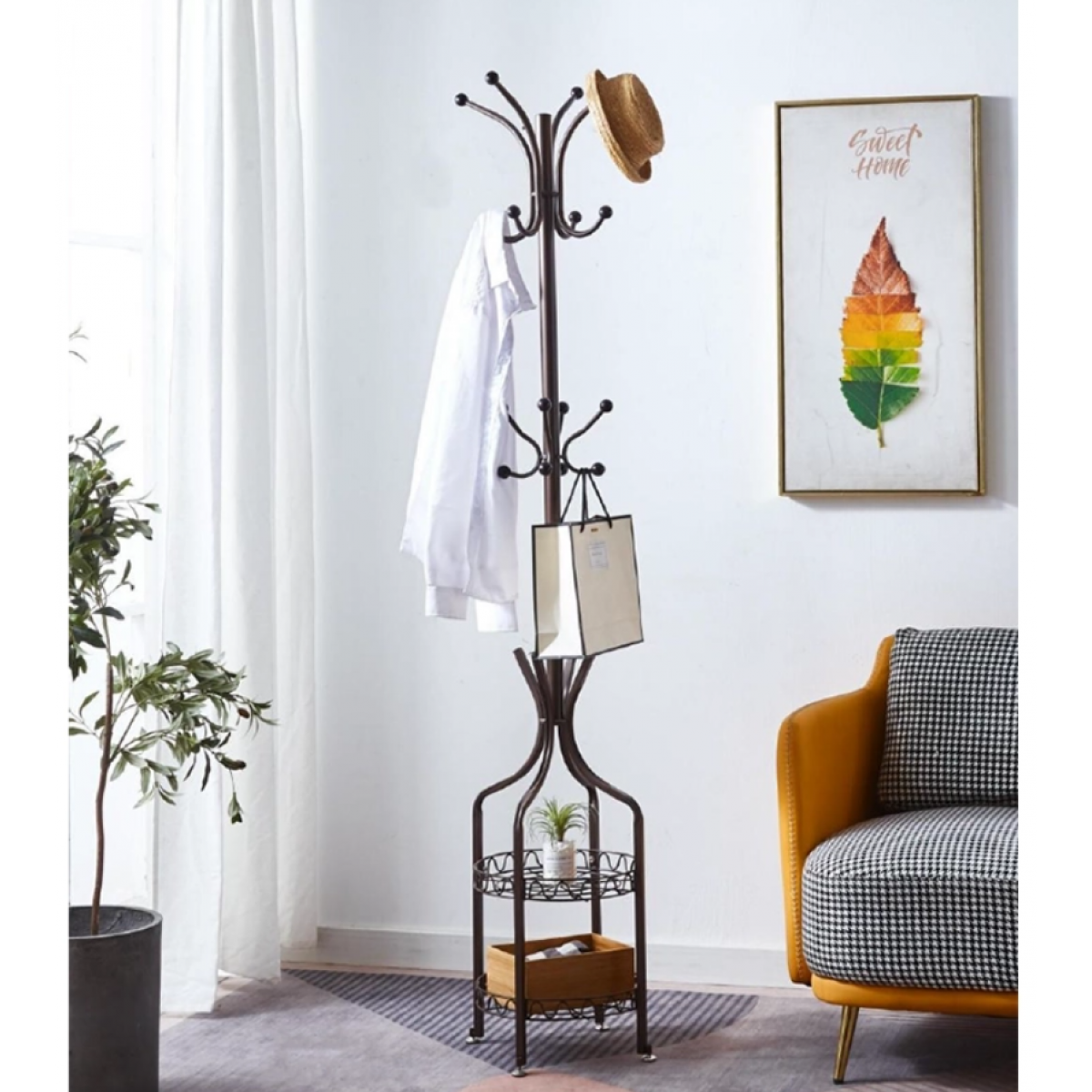 Вішак підлоговий АКЛАС Платан (VKY-6150) Чорний (Чорний)