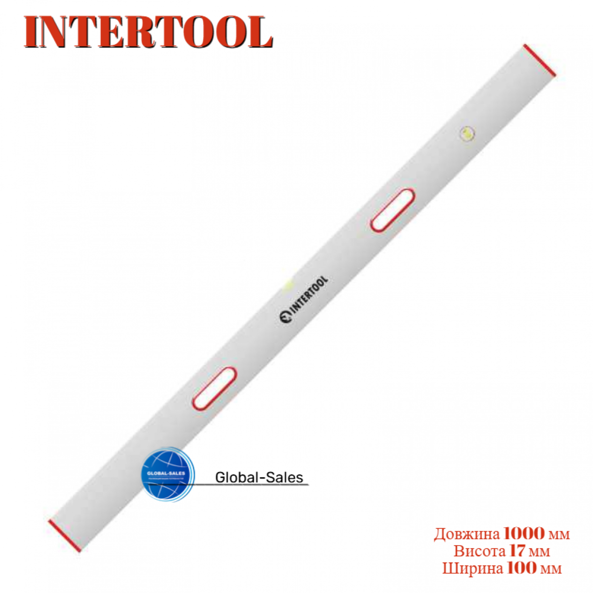 Правило-уровень Intertool с ручками 1000 мм (MT-2110)