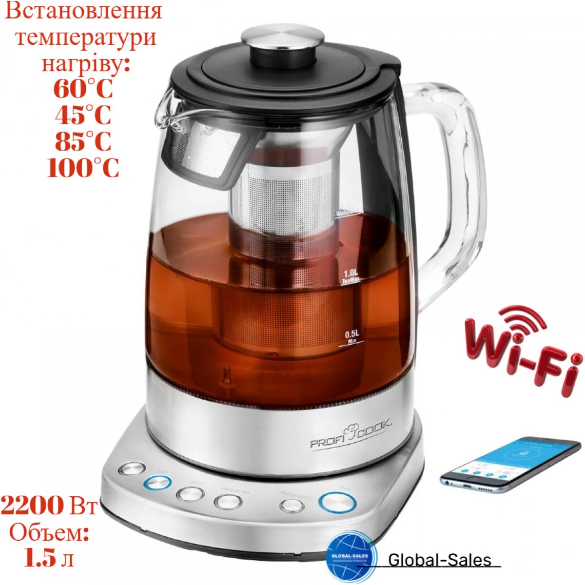 Электрочайник PROFICOOK PC-WKS 1167 Электрочайник PROFICOOK PC-WKS 1167