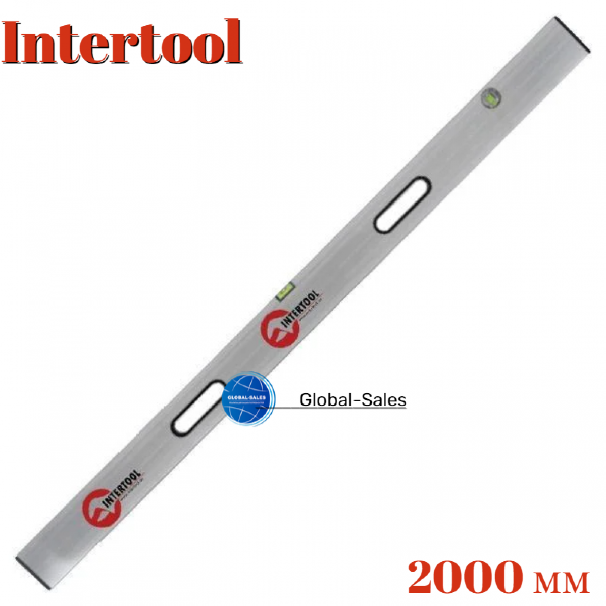 Правило-уровень Intertool с ручками 2000 мм (MT-2120)