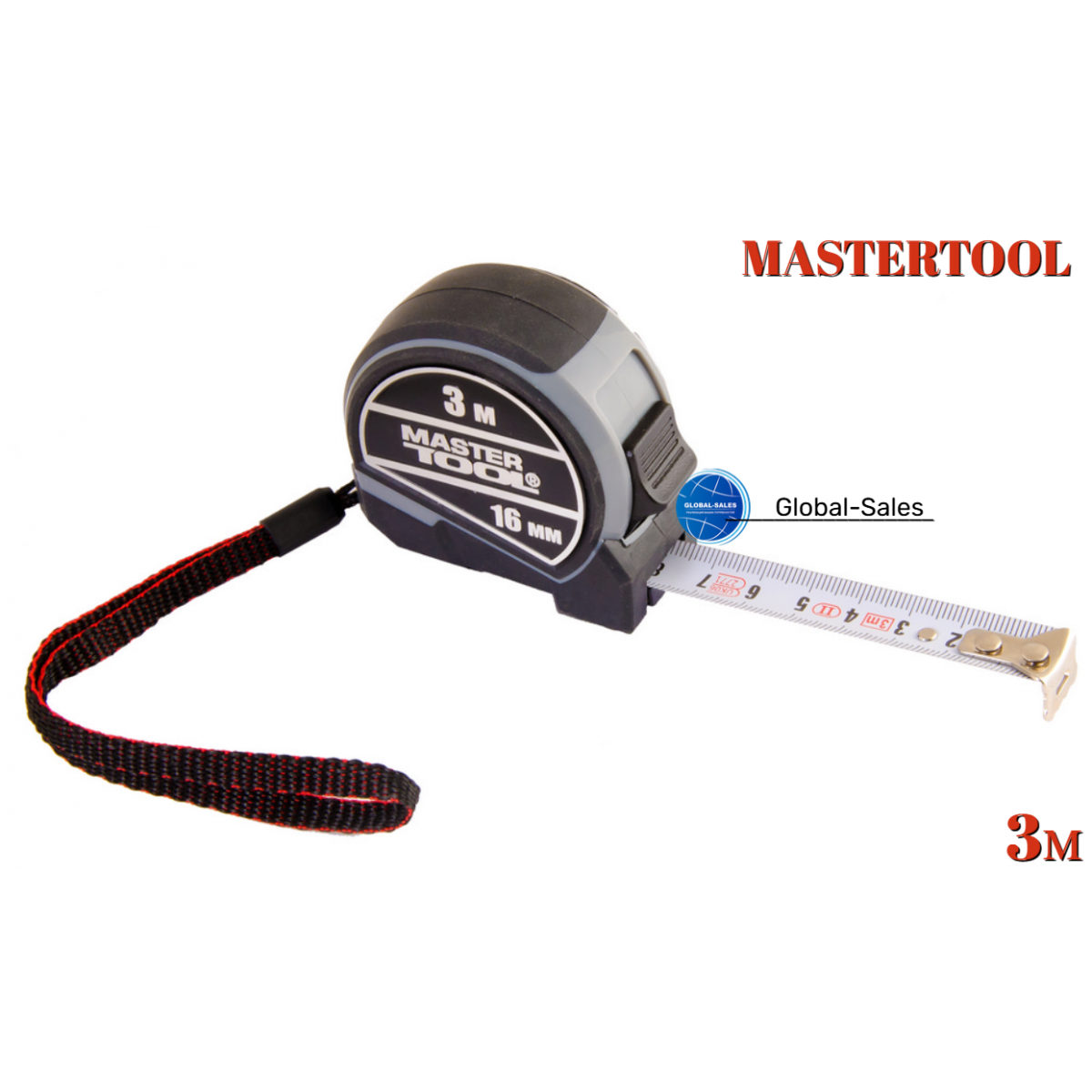 Рулетка Mastertool 3 м x 16 мм 2 фиксатора (60-3016)