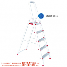 Стремянка Intertool 5 ступеней 1065 мм (LT-1005)